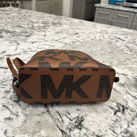 Michael Kors Cindy MK Graphic Luggage Backpack NWT Authentic Women Big MK Logo - Picture 7 of 10